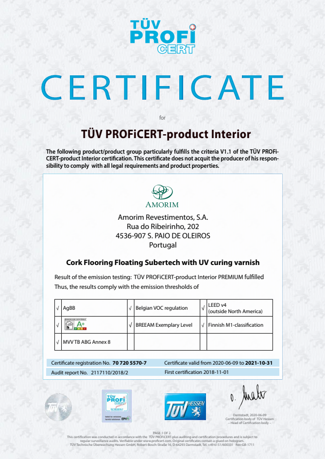 TüV -PROFiCERT認(rèn)證（實(shí)木印刷系列）